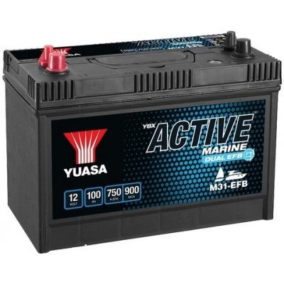 Yuasa YBX Active Marine Dual EFB 12V 100Ah 750A M31-EFB