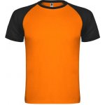 Indianapolis dětské sportovní tričko s krátkým rukávem Fluorescenční oranžová / Černá – Zboží Mobilmania