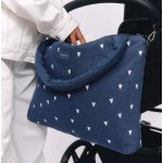 Studio Noos Denim taška Diaper Bag Dark Blue White Hearts – Hledejceny.cz