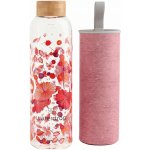 Waterdrop Glass Waterdrop Edition skleněná láhev na vodu 600 ml + obal na láhev – Zboží Dáma