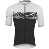 Cyklistický dres Force ART kr. rukáv černo-bílý