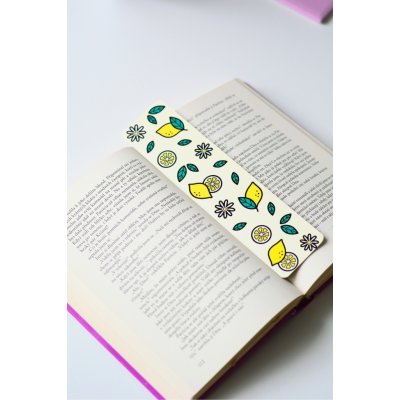 Záložka do knihy Citronky – ilustrovaný doplněk ke kelímku Kelímkuj – Zboží Dáma