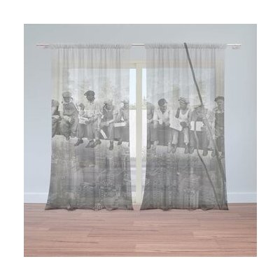 Sablio Záclony Zedníci na traverze: 2ks 150x250cm – Hledejceny.cz