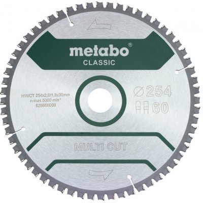 Metabo kotouč pilový MULTI CUT CLASSIC 254x30 60FZ/TZ 5°neg. 628285000 – Zboží Dáma