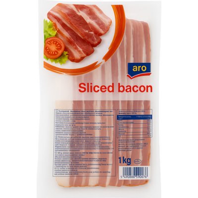 ARO Uzené plátky slaniny 1 kg – Zboží Dáma