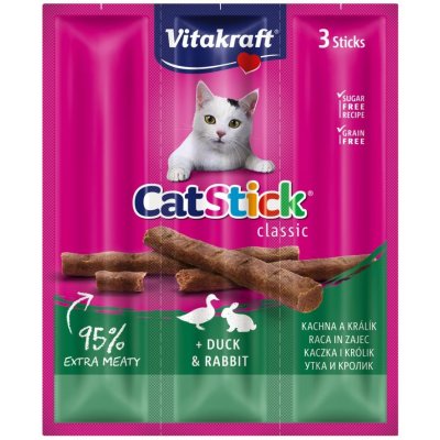 Vitakraft Cat Stick mini kachna a králík 3 ks 18 g – Zboží Mobilmania