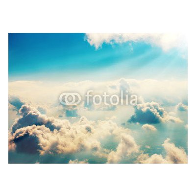 WEBLUX 71291239 Fototapeta vliesová Blue clouds and sky Modré mraky a obloha rozměry 100 x 73 cm – Zboží Mobilmania