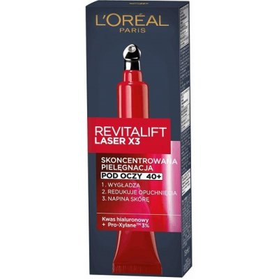 L'Oreal Paris Revitalift Laser X3 koncentrovaná starostlivosť proti starnutiu očí 15 ml