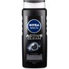 Sprchové gely Nivea Men Active Clean 3v1 sprchový gel 500 ml