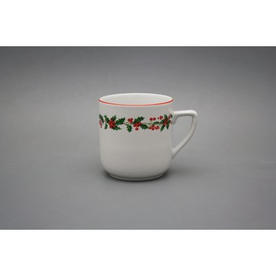 Bohemia Porcelán 1987 Hrnek Pětka Vánoční Cesmína 400 ml – Sleviste.cz