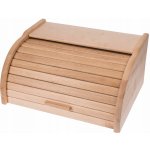 Velký dřevěný chlebník s bukovým víkem se žaluziemi na chléb, pečivo a housky – Zboží Dáma