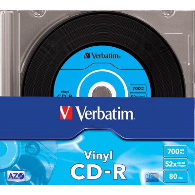 Verbatim CD-R 700MB 52x, AZO, printable, slimbox, 10ks (43426) – Zboží Živě