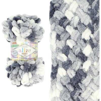 Alize Puffy Color 5925 bílá šedá – Hledejceny.cz
