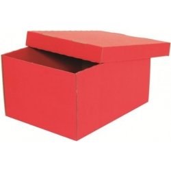 Červená papírová krabice s víkem 243x190x131 mm dárkové tašky - Nejlepší  Ceny.cz