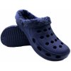 Pánské žabky a pantofle FLAMEshoes Pánské zateplené clogsy A-001-M modré