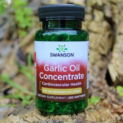 Swanson Garlic Oil Česnekový Olej 500 mg 250 kapslí