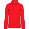 Pánská mikina Kariban Mikina Zipped neck sweatshirt K487, unisex 1TE-K487-Red-XS Červená