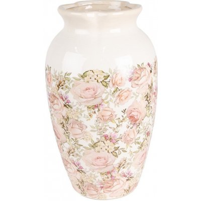 Keramická váza s růžemi Rosien L – 21x37 cm – Hledejceny.cz