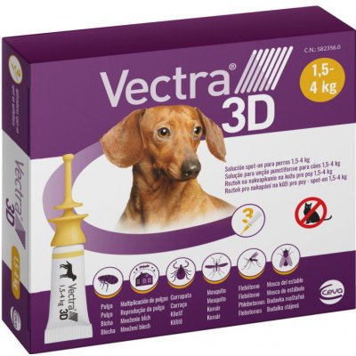 Vectra 3D Spot-On pro psy XS 1,5-4 kg 3 x 0,8 ml – Sleviste.cz