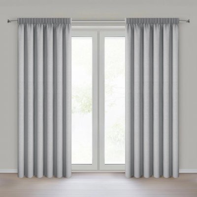 EUROFIRANY ZATEMŇOVACÍ ZÁVĚS (100%) NA PÁSCE ZOEY 140X270 CM STŘÍBRNÝ – Hledejceny.cz