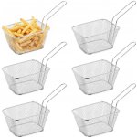 Nerezový servírovací košík na hranolky 14x7x10,5cm, 6ks, EXCELLENT HOUSEWARE 340880 – Zboží Dáma