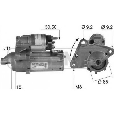 Startér Messmer pro motory Citroen 1.4 HDi a 1.6 HDi v modelech C1, C2, C3, C4, C5, Berlingo, C4 Picasso, Xsara(438133, 5802AZ, 5802FG) – Zbozi.Blesk.cz