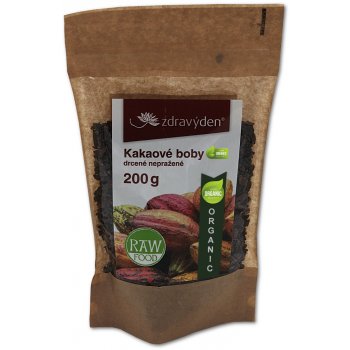 Aspen team Kakaové boby nepražené drcené Raw Organic 200 g