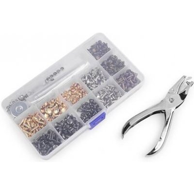 Sada - duté nýty, kleště, razič v boxu – Zboží Dáma