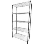 Hendi Regál s 5 policemi, Chrom, 910x455x(H)1830mm – Sleviste.cz