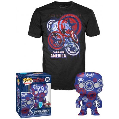 Funko Pop! & Tee Marvel Patriotic Age Captain America – Zboží Mobilmania