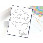 Radost v písku Šablona na pískování kuřátko nese vajíčko A5 148 x 210 mm – Zboží Dáma