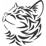 Plastová šablona Kočičí hlava 14,5 × 14,5 cm – Zboží Dáma