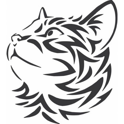 Plastová šablona Kočičí hlava 14,5 × 14,5 cm – Zboží Dáma