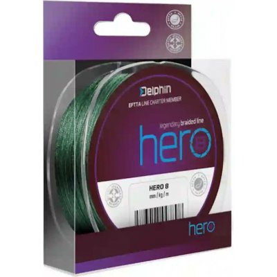 Delphin šňůra HERO 8 zelená 117m 0,12mm 8,2kg – Sleviste.cz