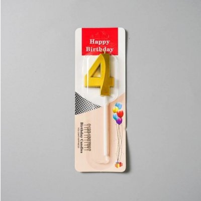 Dortisimo Svíčka zlatá číslo 4 – Zboží Mobilmania