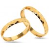 Prsteny iZlato Forever snubní prstýnky s gravírováným vzorem SKOS006