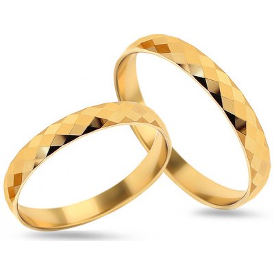 iZlato Forever snubní prstýnky s gravírováným vzorem SKOS006 – Zboží Dáma