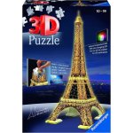Ravensburger 3D puzzle svítící Eiffelova věž Noční edice 216 ks – Zboží Mobilmania