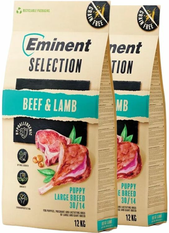 Eminent Selection Puppy Large Breed Beef&Lamb 2 x 12 kg