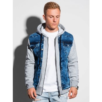 Ombre Clothing pánská jeansová bunda s kapucí Brayden C322 od 1 199 Kč -  Heureka.cz