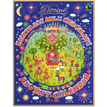 Divine adventní kalendář s čokoládovými srdíčky 85g