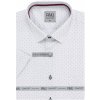 Pánská Košile AMJ košile slim fit s krátkým rukávem světle šedá se vzorem