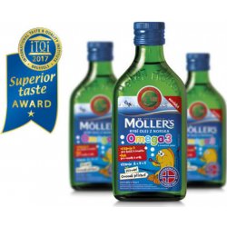 Möller`s rybí olej Omega 3 z tresčích jater s ovocnou příchutí 250 ml