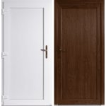 OknaDvereNaMiru.cz Vchodové plastové dveře plné STYL Emily Zlatý dub / Bílá 60 x 165 cm – Sleviste.cz