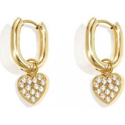 ORNAMENTI Pozlacené náušnice Heart Parfait gold OOR800177