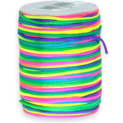 Duhová, saténová šňůrka, 2mm – Sleviste.cz