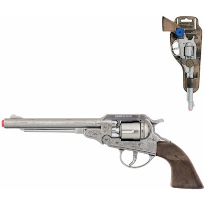 Gonher 3088 Revolver kovbojský stříbrný, kovový 8 ran – Zboží Mobilmania