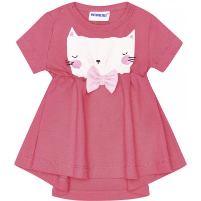 Winkiki Kids Wear Dívčí šaty Cat fuchsie – Zboží Dáma
