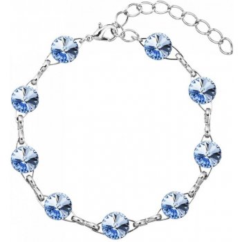 Swarovski Elements Rivoli rhodiovaný modrý 33111.1 Light Sapphire modrá světlá blankytná