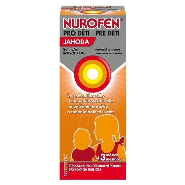 Volně prodejný lék Nurofen pro děti Jahoda 20mg/ml POR SUS 100 ml II